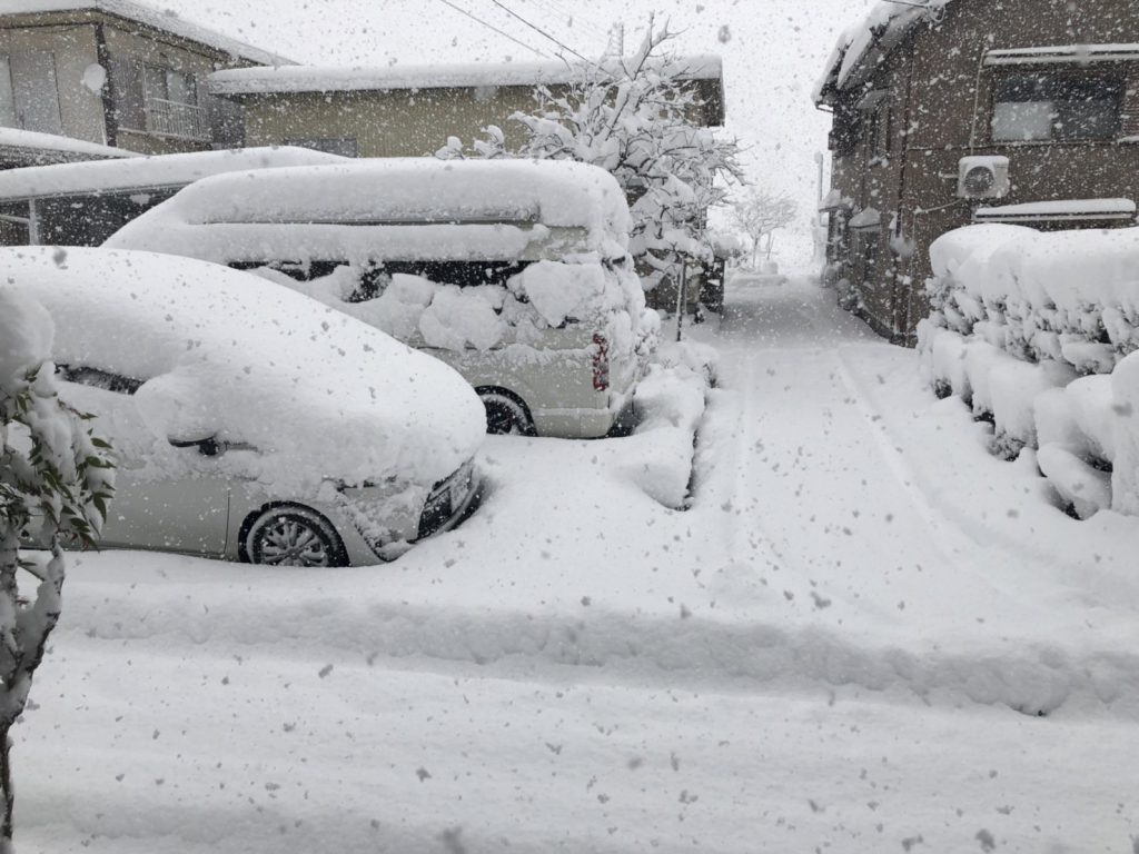 年末年始に実家に帰省しましたが、そこは雪国でした。。。