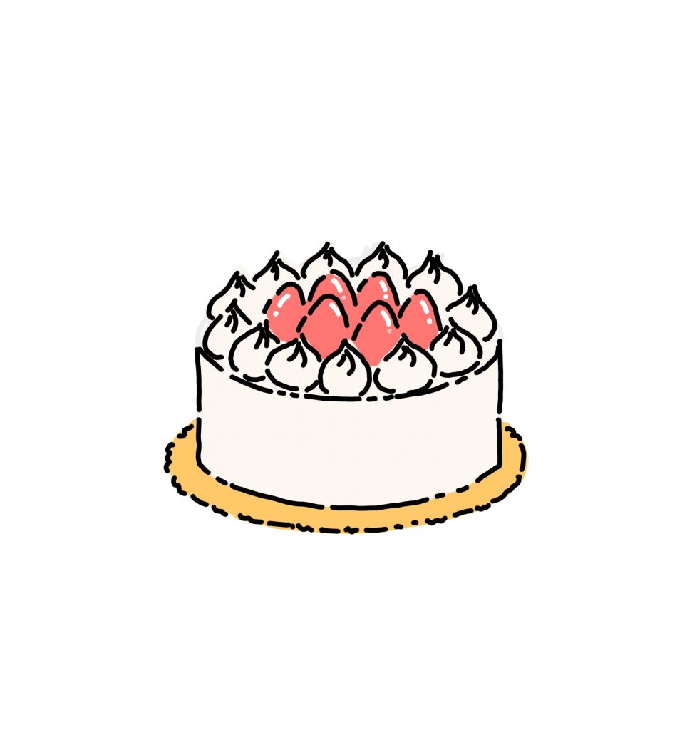 有言実行のケーキ