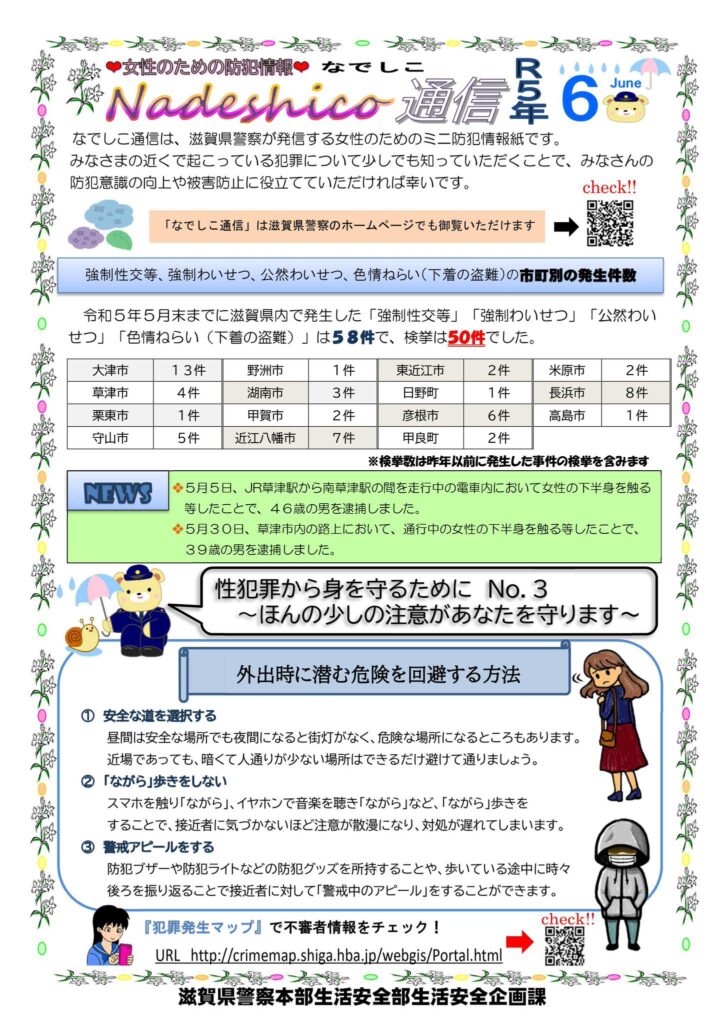 ★なでしこ通信6月号★
