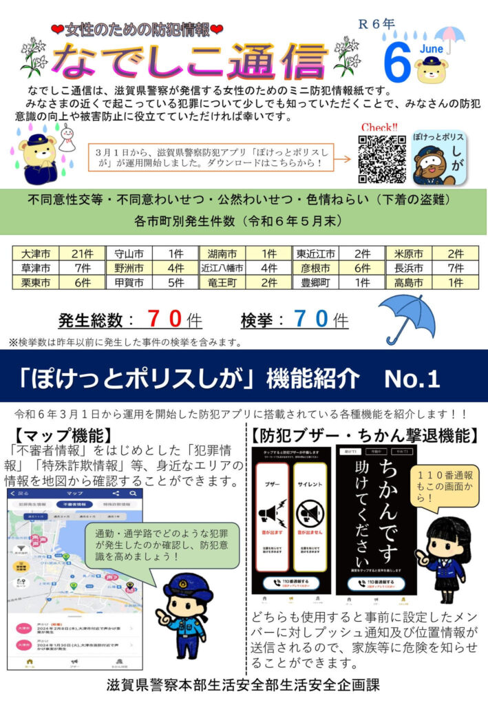 ★なでしこ通信 6月号★